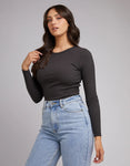 All About Eve Rib Baby Long Sleeve Tee (Various Colours)