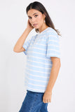 Re: Union Stripe Pale Blue Boxy Fit Tee