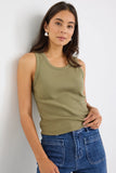 Re:Union Cobble Khaki Rib Cutaway Tank