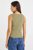Re:Union Cobble Khaki Rib Cutaway Tank