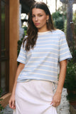 Re: Union Stripe Pale Blue Boxy Fit Tee