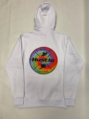 Hustle Hoody Tie Dye Logo