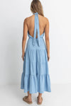 Rhythm Seacoast Halter Tiered Maxi Dress
