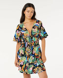 Ripcurl Sunset Luau Short Sleeve Mini Dress