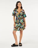 Ripcurl Sunset Luau Short Sleeve Mini Dress