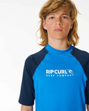 Ripcurl Shock UPF Short Sleeve Rash Vest 8-16 Years