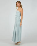 Jorge Luxe Strapless Ruched Maxi Dress