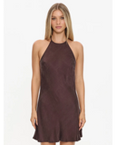 Thrills Celeste Bias Halter Mini Dress