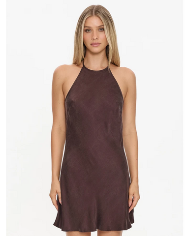 Thrills Celeste Bias Halter Mini Dress