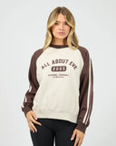 All About Eve Contrast Club Raglan Crew