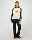 All About Eve Contrast Club Raglan Crew