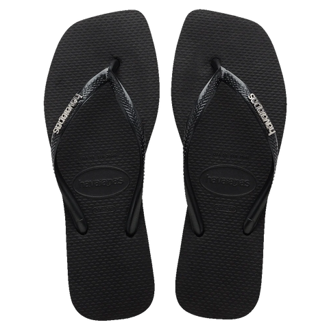 Havaiana Slim Square Logo Metallic Logo