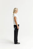 Homlee Avenue Pants-Black with Sapphire/Ivory X