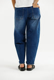 Homelee Barrel Jeans-Blue Wash