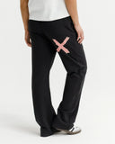Homelee Avenue Pants-Black with Coral Stripe