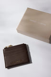 Among the Brave Small Chocolate Leather Card Holder