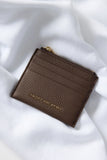 Among the Brave Small Chocolate Leather Card Holder
