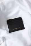 Among the Brave Small Black Leather Card Holder