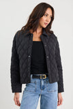 Among the Brave Absolute Black Collared Quilted Jacket