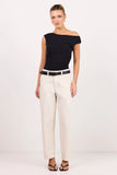 Ivy + Jack Tradition Ecru Stretch Soft Barrel Jean