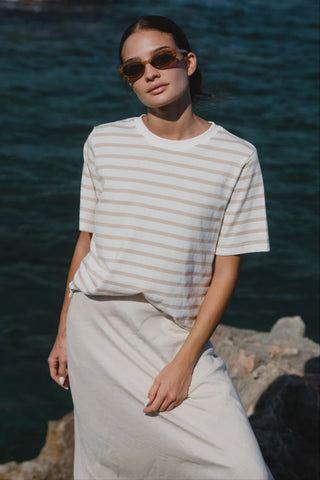 Re: union Stripe Natural Boxy Fit Tee