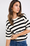 Among the Brave Boarder Black Stripe Boxy Knit Tee