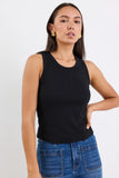 Re:Union Cobble Black Rib Cutaway Tank