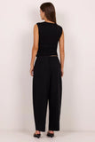 Stories be Told Manifesto Black Front Pleat Barrel Leg Pants