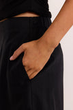 Stories be Told Manifesto Black Front Pleat Barrel Leg Pants