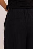 Stories be Told Manifesto Black Front Pleat Barrel Leg Pants