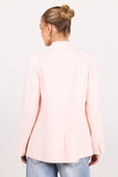 Among the Brave Diploma Soft Pink Linen Two Button Vent Sleeve Blazer