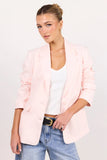 Among the Brave Diploma Soft Pink Linen Two Button Vent Sleeve Blazer