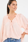 Ivy + Jack Expression Rosewater Voile SS Tie Front Top