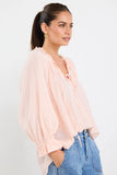Ivy + Jack Expression Rosewater Voile SS Tie Front Top