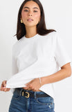 Stories Be Told Street Ivory Crew Neck Short Sleeved Boxy Tee
