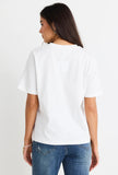 Stories Be Told Street Ivory Crew Neck Short Sleeved Boxy Tee