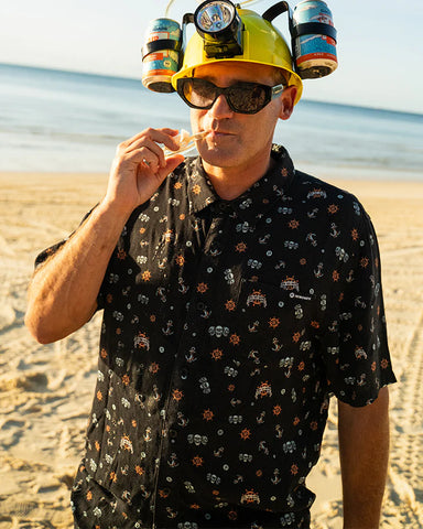 The Mad Hueys Triple Anchor Woven Shirt