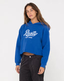 Rusty Old School Cropped Hooded Fleece