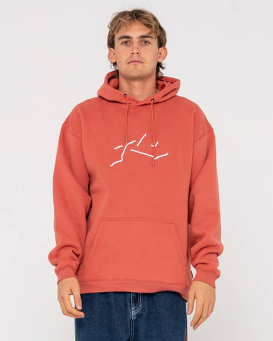 Rusty Shadow R Relaxed Super Fleece Hoodie