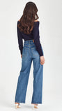 Junkfood Libby Wide Leg Denim Jean