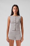 RPM Button Up Tank Top