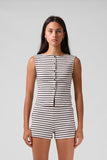 RPM Button Up Tank Top