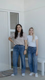 Junkfood Libby Wide Leg Denim Jean