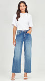 Junkfood Mid Rise Short Stuff Denim Blue
