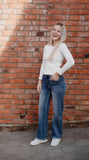 Junkfood Mid Rise Short Stuff Denim Blue