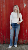 Junkfood Mid Rise Short Stuff Denim Blue