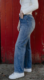 Junkfood Mid Rise Short Stuff Denim Blue