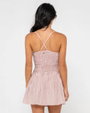 Rusty Mimi Smocked Stripe Mini Dress