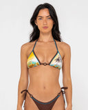 Rusty La Cabana Contrast Tri Bikini Top