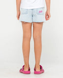 Rusty Penny Kick Flare Denim Short Girls